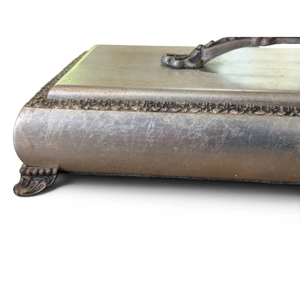 Designer Kinder-Harris Valet Box Champagne Silver Leaf
